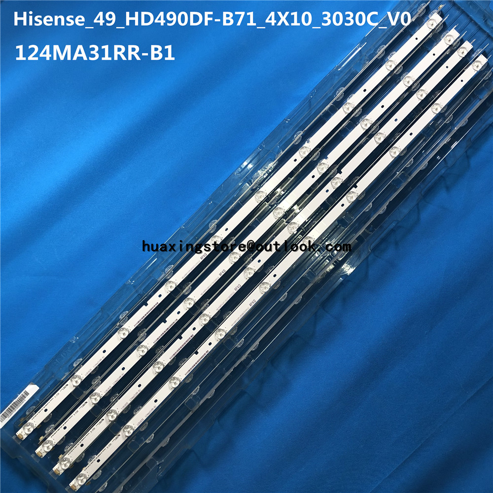 4pcs LED Ʈ HISENSE H49MEC3050 49K300U H49M3..